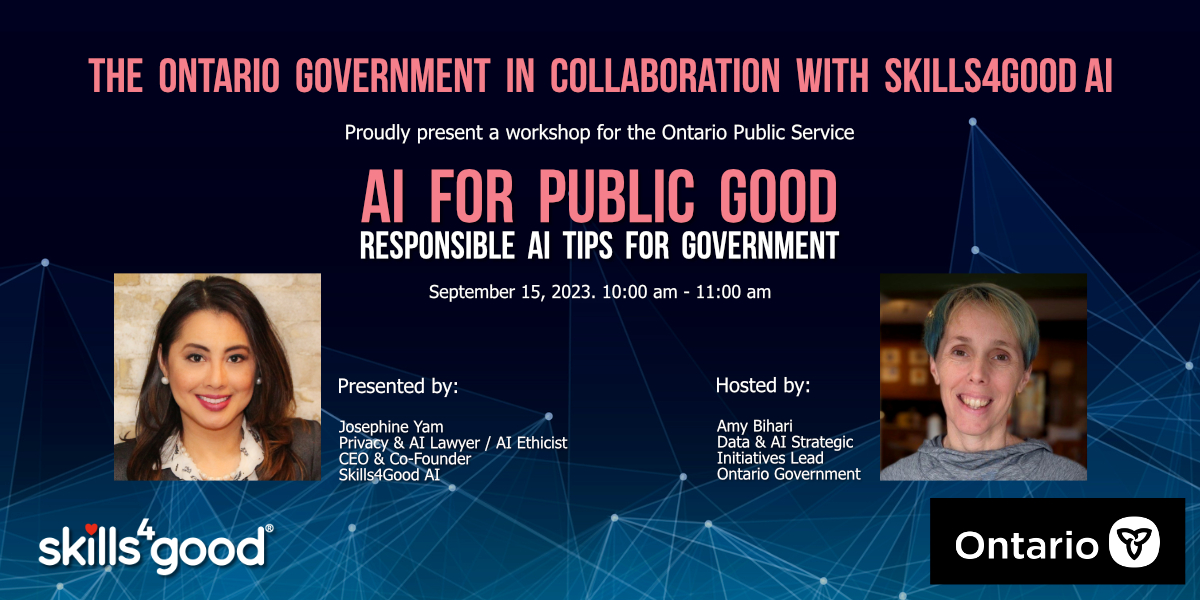Ontario Government - Skills4Good AI Workshop AI For Public Good